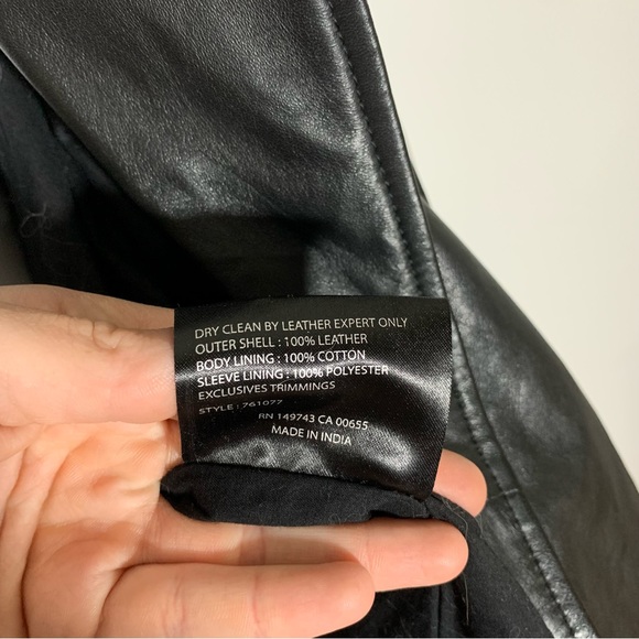 Sly & co 100% genuine leather black Moto jacket - Picture 6 of 8